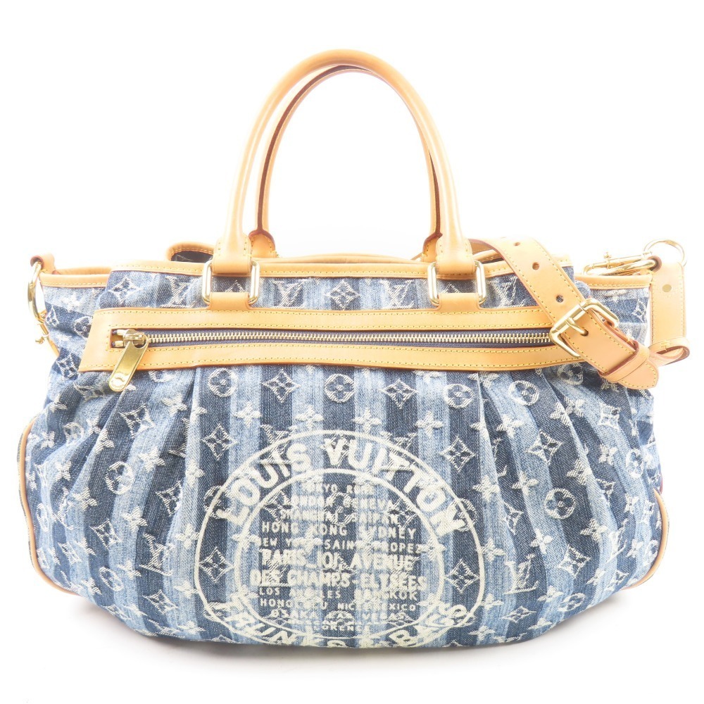Louis Vuitton Bag 2Way Shoulder Monogram Cavalier Blue Denim GM